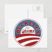 Buckeyes für Obama Postkarte (Vorne/Hinten)