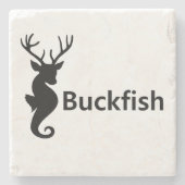 Buckfish Marmor Untersetzer (Vorderseite)