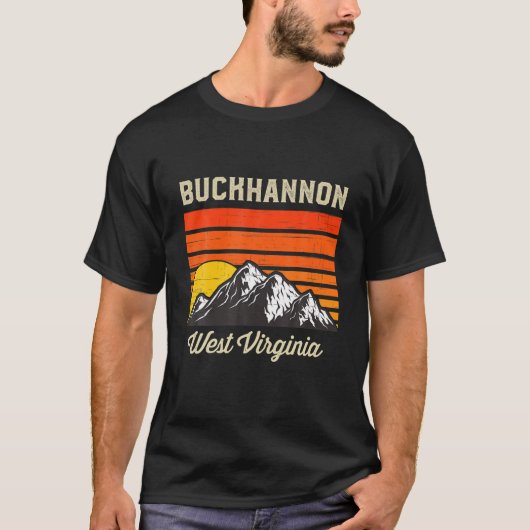 Buckhannon West Virginia Retro City Staat USA T-Shirt (Vorderseite)