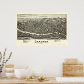 Buckhannon, WV Panorama Karte - 1900 Poster (Küche)
