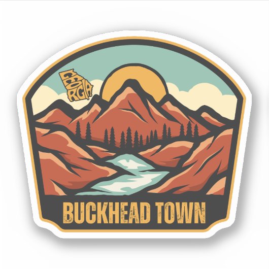 Buckhead City, Georgia Aufkleber (Vorderseite)