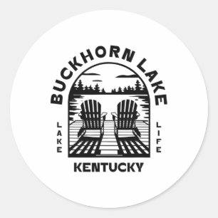 Buckhorn Lake Kentucky Outdoor-Vintage  Runder Aufkleber