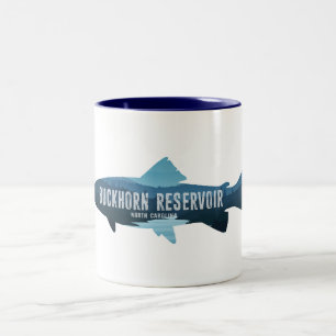 Buckhorn Reservoir North Carolina Fisch Zweifarbige Tasse