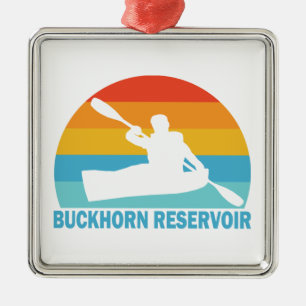 Buckhorn Reservoir North Carolina Kayak Ornament Aus Metall