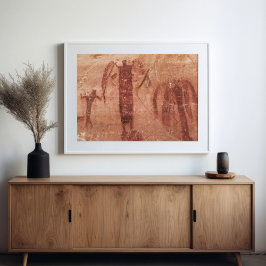 Buckhorn Wash Spirits Pictograph Panel Utah Poster