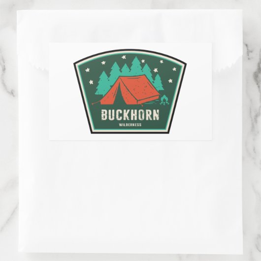 Buckhorn Wilderness Camping Rechteckiger Aufkleber (Tasche)