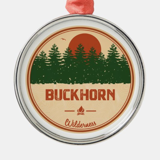 Buckhorn Wilderness Ornament Aus Metall (Vorne)