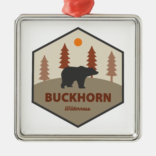 Buckhorn Wilderness Washington Bear Ornament Aus Metall (Vorne)