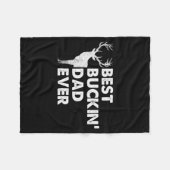 Buckin' Dad Ever Deer Hunting Bucking Fathers Day Fleecedecke (Vorderseite (Horizontal))