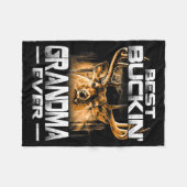 Buckin' Grandma Ever Shirt Deer Hunting Bucking Fa Fleecedecke (Vorderseite (Horizontal))