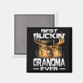 Buckin' Grandma Ever Shirt Deer Hunting Bucking Fa Magnet (Vorderseite/Rückseite)