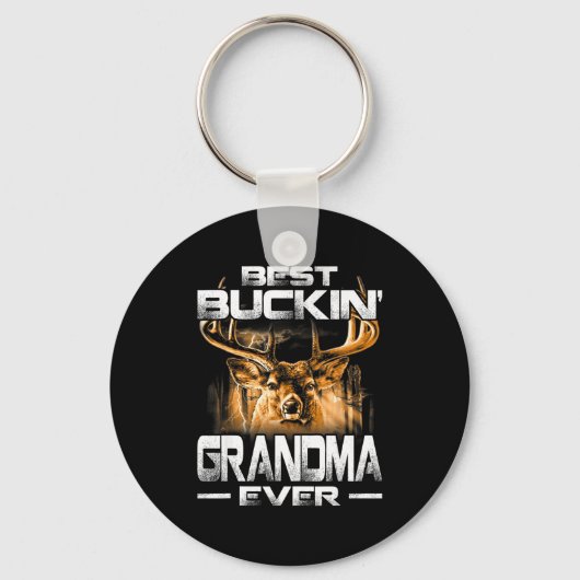 Buckin' Grandma Ever Shirt Deer Hunting Bucking Fa Schlüsselanhänger (Vorderseite)
