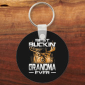 Buckin' Grandma Ever Shirt Deer Hunting Bucking Fa Schlüsselanhänger (Vorderseite)