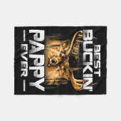 Buckin 'Pappy Ever Hemd Hirschjagd Bucking Vater Fleecedecke (Vorderseite (Horizontal))