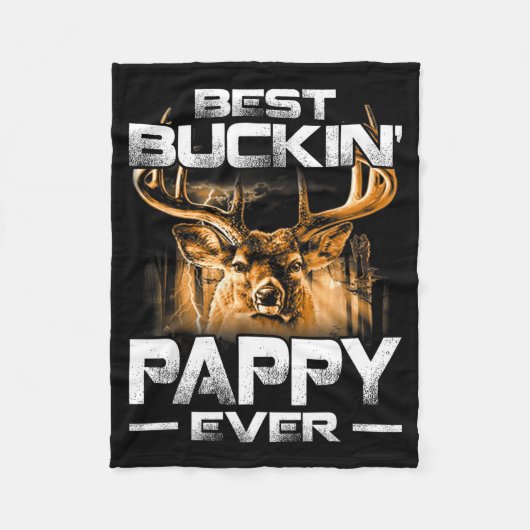 Buckin 'Pappy Ever Hemd Hirschjagd Bucking Vater Fleecedecke (Vorderseite)
