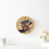 Bucking Bareback Bronco und Rodeo Cowboy Clock Runde Wanduhr (Zuhause)