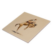 Bucking Bronco by Edward Borein Fliese (Seite)