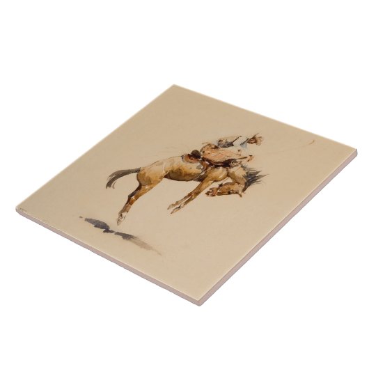 Bucking Bronco by Edward Borein Fliese (Seite)