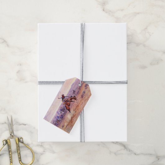 Bucking Bronco (Das Spiel eines wilden Pferdes) Geschenkanhänger (Mit Garn)