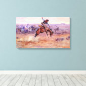 Bucking Bronco (Das Spiel eines wilden Pferdes) Leinwanddruck (Insitu (Holzboden))