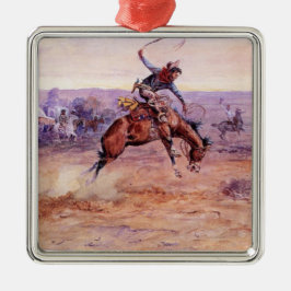 Bucking Bronco (Das Spiel eines wilden Pferdes) Ornament Aus Metall
