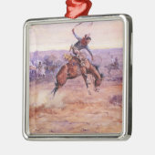 Bucking Bronco (Das Spiel eines wilden Pferdes) Ornament Aus Metall (Links)