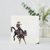 Bucking Bronco Einladung (Stehend Vorderseite)