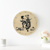 Bucking Bronco Rider Große Wanduhr (Zuhause)