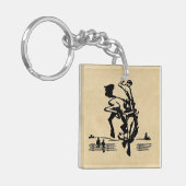 Bucking Bronco Rider Schlüsselanhänger (Vorderseite links)