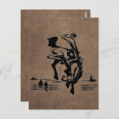 Bucking Bronco Rodeo Leather Postkarte (Vorne/Hinten)