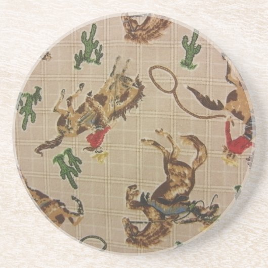 Bucking Bronco Sandstein Untersetzer (Vorne)