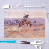 Bucking Bronco (von Charles M. Russell) Seidenpapier (Handwerk)