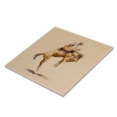 Bucking Bronco von Edward Borein Fliese (Seite)