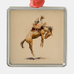Bucking Bronco von Edward Borein Ornament Aus Metall