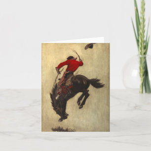 Bucking Bronco von Newell Convers Wyeth Dankeskarte