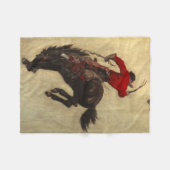 Bucking Bronco von Newell Convers Wyeth Fleecedecke (Vorderseite (Horizontal))