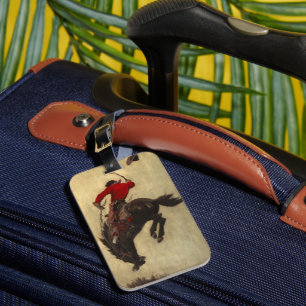Bucking Bronco von Newell Convers Wyeth Gepäckanhänger