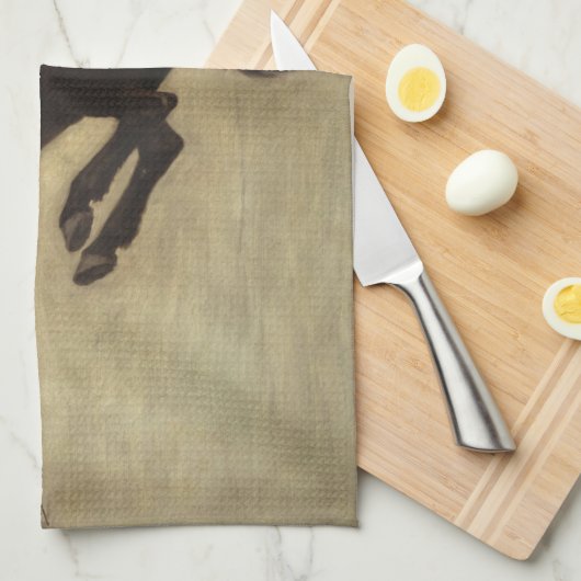 Bucking Bronco von Newell Convers Wyeth Geschirrtuch (Viertel Falte)