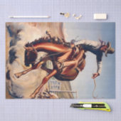 "Bucking Bronco" Western Art von Will James Seidenpapier (Handwerk)