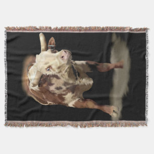 Bucking Rodeo Bull Western Ranch Cowboy Kunst Decke