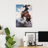 Bucking von Newell Convers Wyeth Poster (Heimbüro)