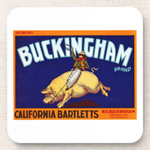 Buckingham Brand California Bartlett Birnen Getränkeuntersetzer