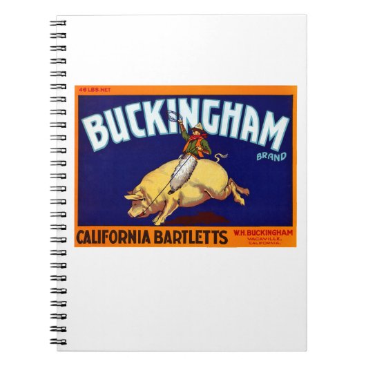 Buckingham Brand California Bartletts Notizblock (Vorderseite)