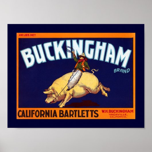 Buckingham Brand California Bartletts Poster (Vorne)