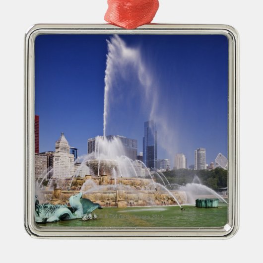Buckingham Brunnen Silbernes Ornament (Vorne)