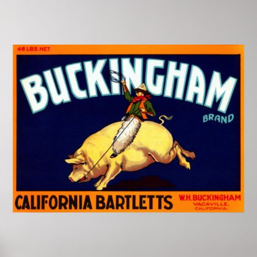 Buckingham California Bartletts Poster (Vorne)