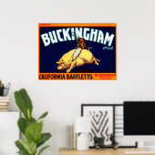 Buckingham California Bartletts Poster (Heimbüro)
