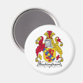Buckingham Familienwappen Magnet (Vorderseite/Rückseite)