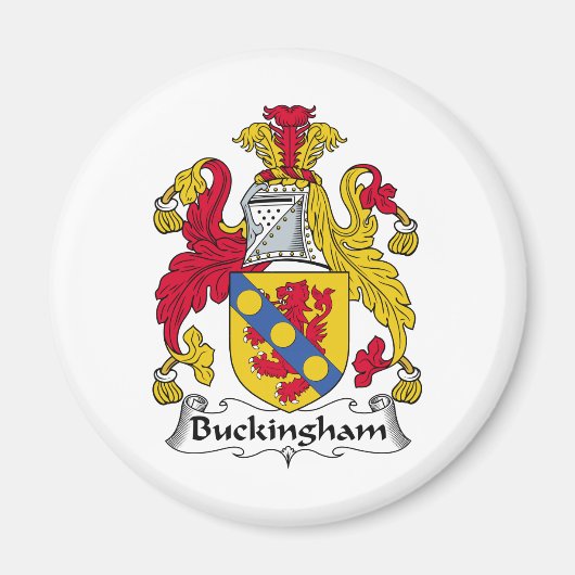 Buckingham Familienwappen Magnet (Vorne)
