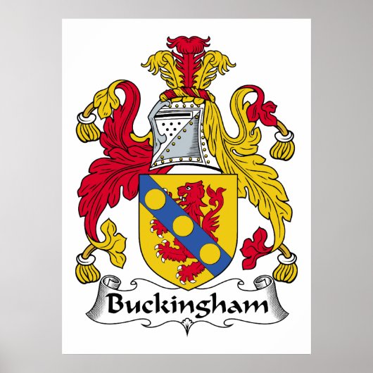 Buckingham Familienwappen Poster (Vorne)